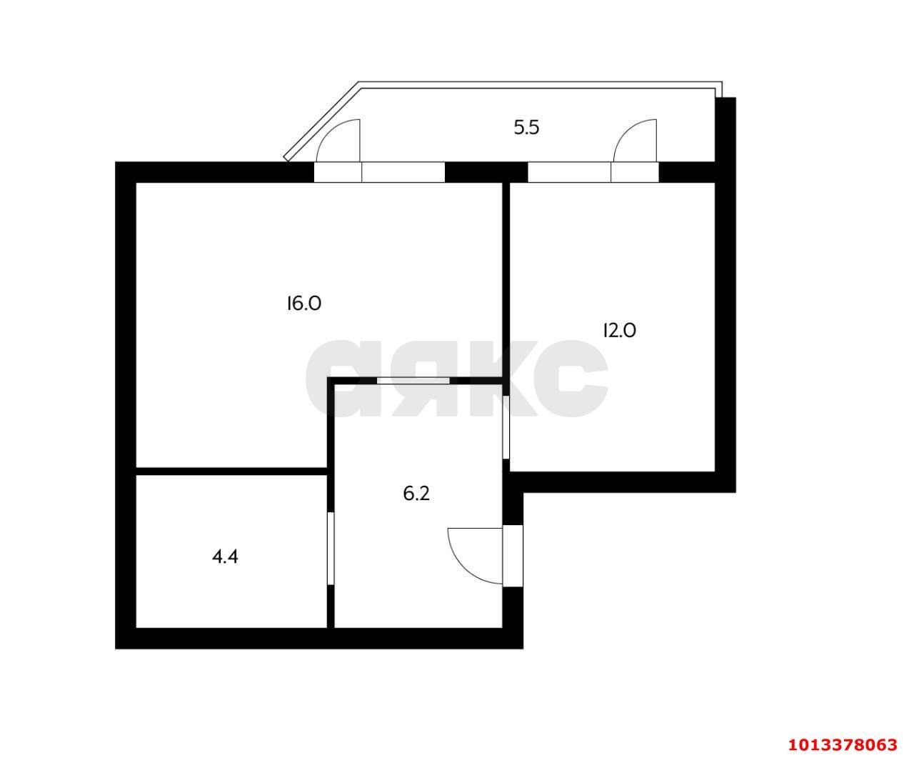 Фото №11: 1-комнатная квартира 44 м² - Краснодар, Музыкальный, ул. имени Дунаевского И.И., 24