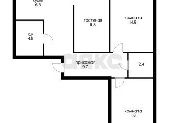 Фото №1: 3-комнатная квартира 72 м² - Краснодар, мкр. Фестивальный, ул. имени Тургенева, 177