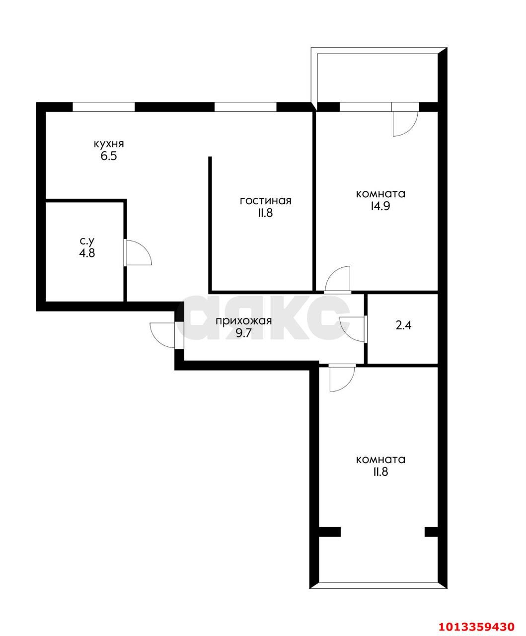 Фото №1: 3-комнатная квартира 72 м² - Краснодар, Фестивальный, ул. имени Тургенева, 177