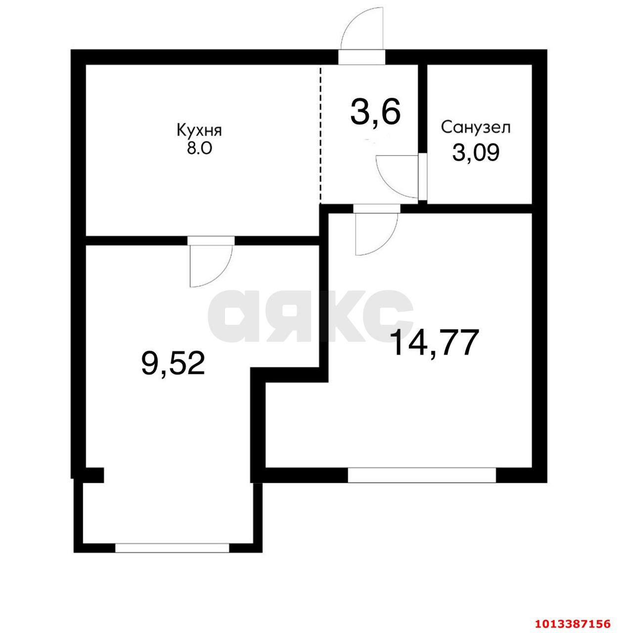 Фото №8: 2-комнатная квартира 38 м² - Краснодар, Фестивальный, ул. имени Тургенева, 172