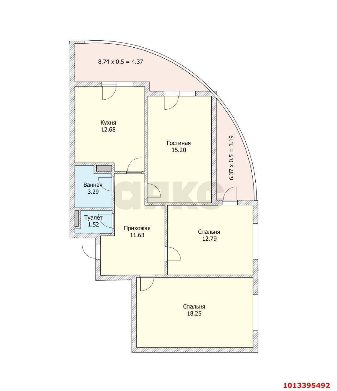 Фото №3: 3-комнатная квартира 85 м² - Краснодар, Достояние, ул. Конгрессная, 27