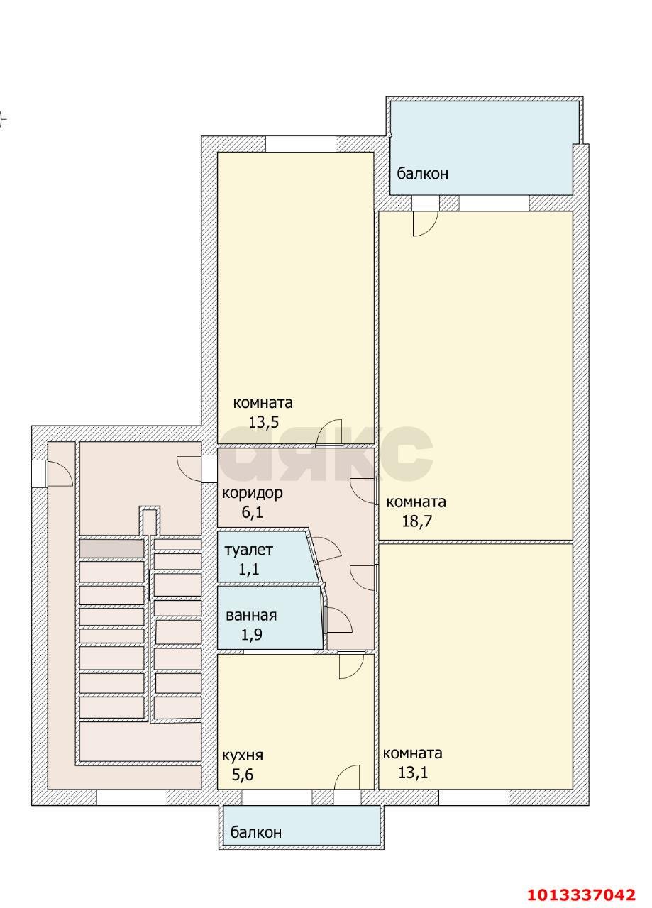 Фото №16: 3-комнатная квартира 60 м² - Краснодар, Центральный, ул. Кузнечная, 47