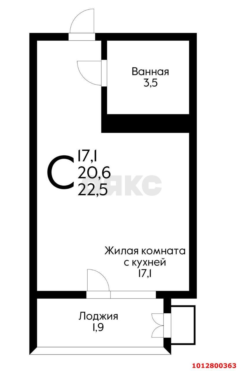 Фото №2: Студия 24 м² - Краснодар, жилой комплекс Стрижи, 