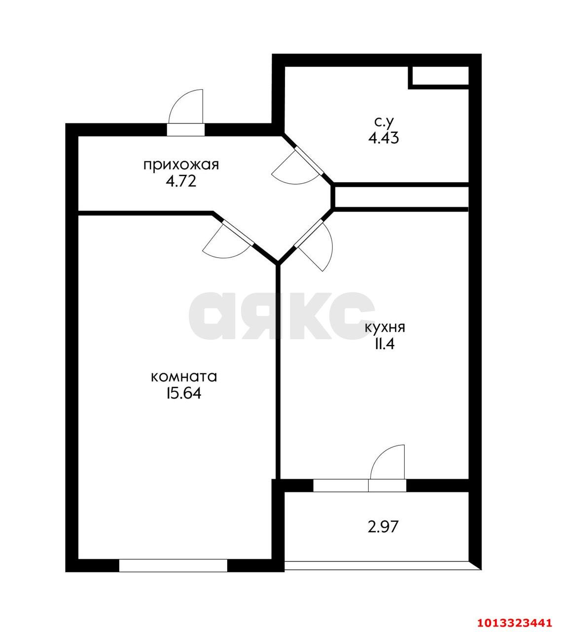 Фото №5: 1-комнатная квартира 40 м² - Краснодар, Музыкальный, ул. имени Мусоргского М.П., 26к1