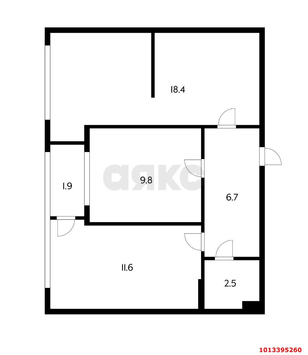 Фото №14: 2-комнатная квартира 60 м² - Краснодар, имени Петра Метальникова, ул. Цезаря Куникова, 18лит5