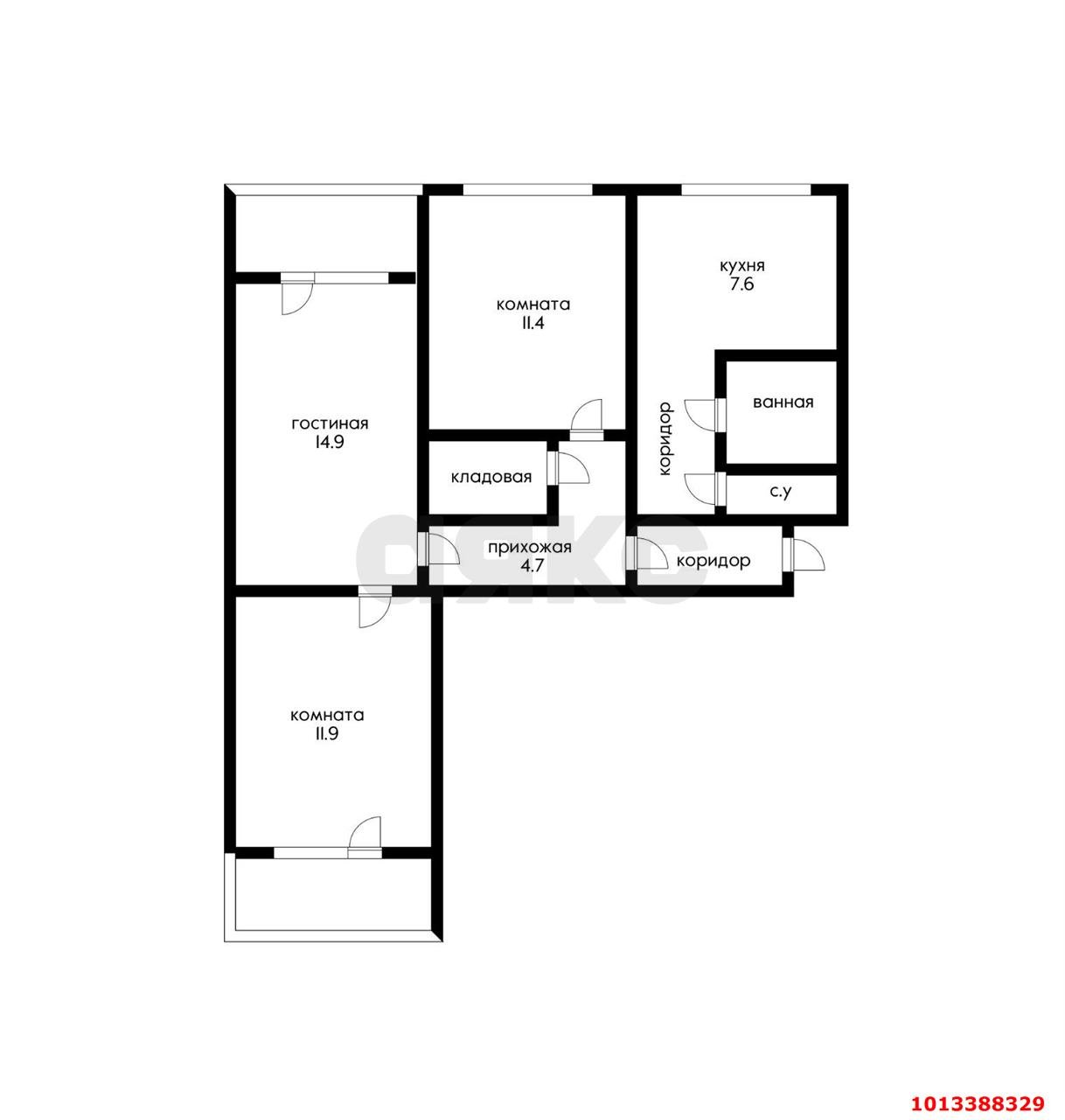 Фото №18: 3-комнатная квартира 68 м² - Краснодар, Гидростроителей, ул. Гидростроителей, 39