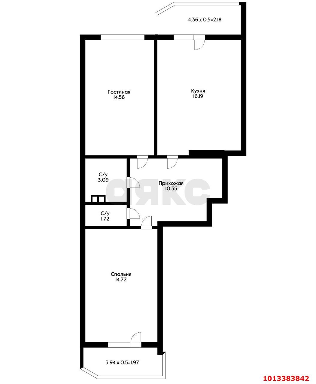 Фото №7: 2-комнатная квартира 68 м² - Краснодар, Достояние, ул. Конгрессная, 27/2