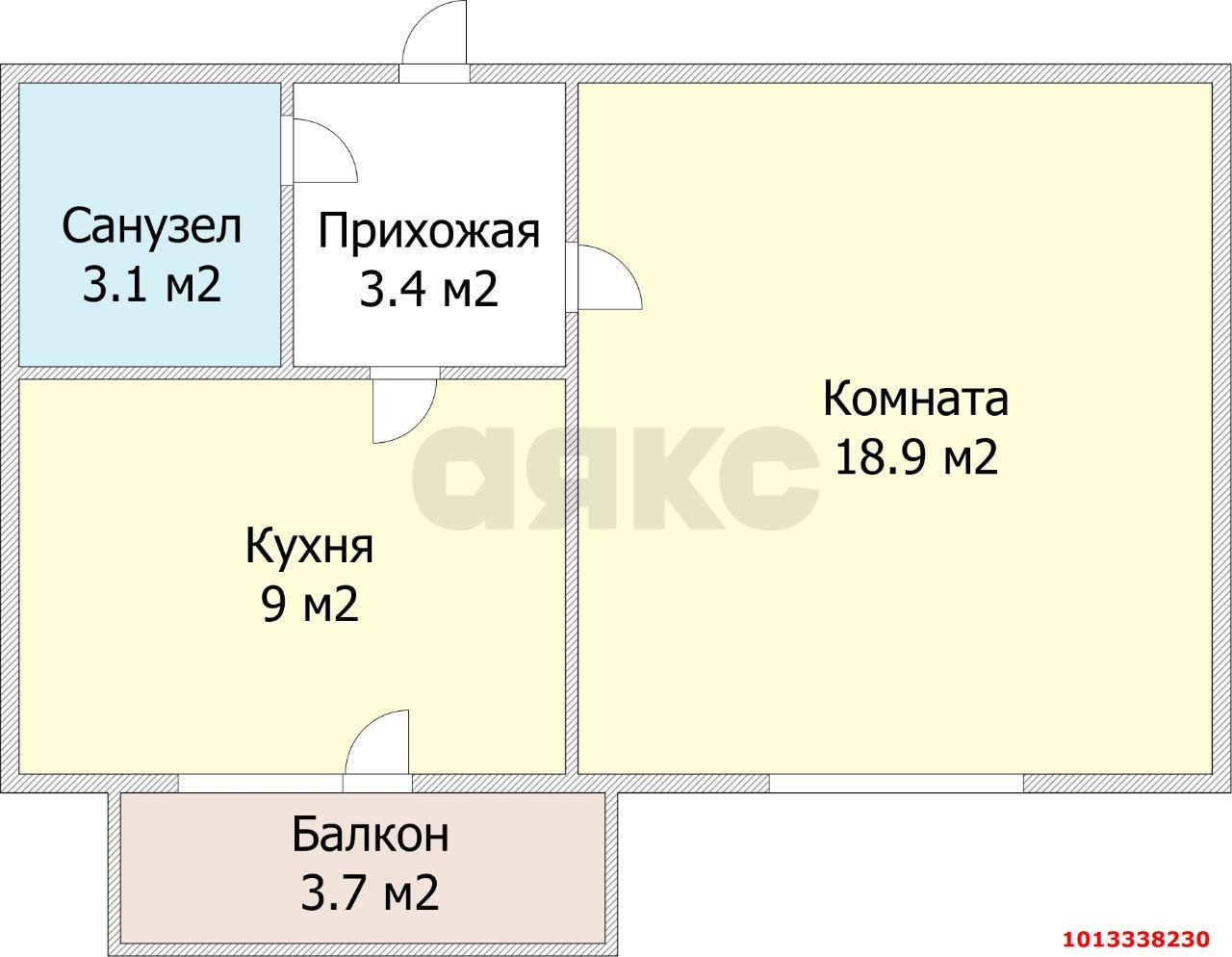 Фото №16: 1-комнатная квартира 38&nbsp;м², 3/4&nbsp;эт. - Южный, ул. Новая, 23А/3