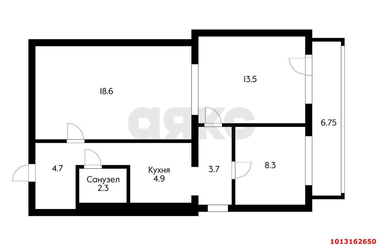 Фото №14: 3-комнатная квартира 61 м² - Краснодар, Гидростроителей, ул. Трудовой Славы, 16