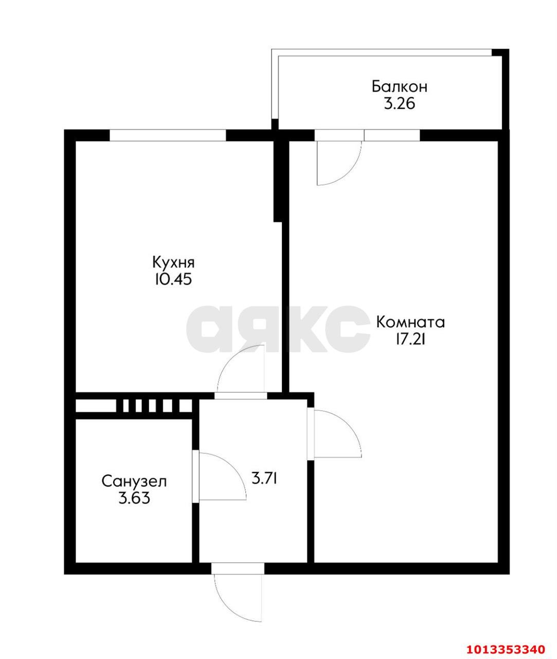 Фото №11: 1-комнатная квартира 35 м² - Краснодар, жилой комплекс Краски, ул. Краеведа Соловьёва, 6к2