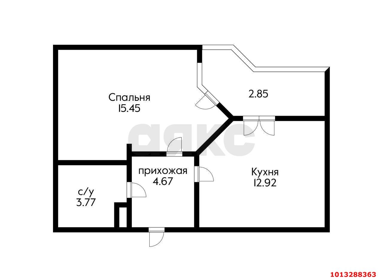 Фото №9: 1-комнатная квартира 40 м² - Краснодар, жилой комплекс Облака, ул. имени Генерала Корнилова, 9А