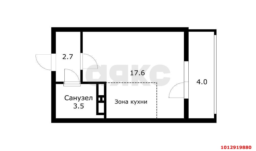 Фото №17: Студия 23 м² - Краснодар, Парк Победы, ул. Героя Пешкова, 14к3