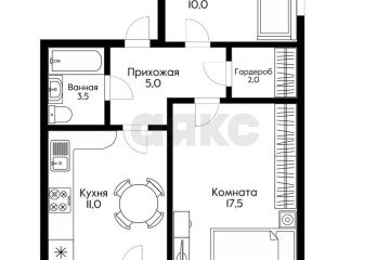 Фото №3: 2-комнатная квартира 50 м² - Краснодар, мкр. Музыкальный, ул. имени Сергея Есенина, 108/3к2