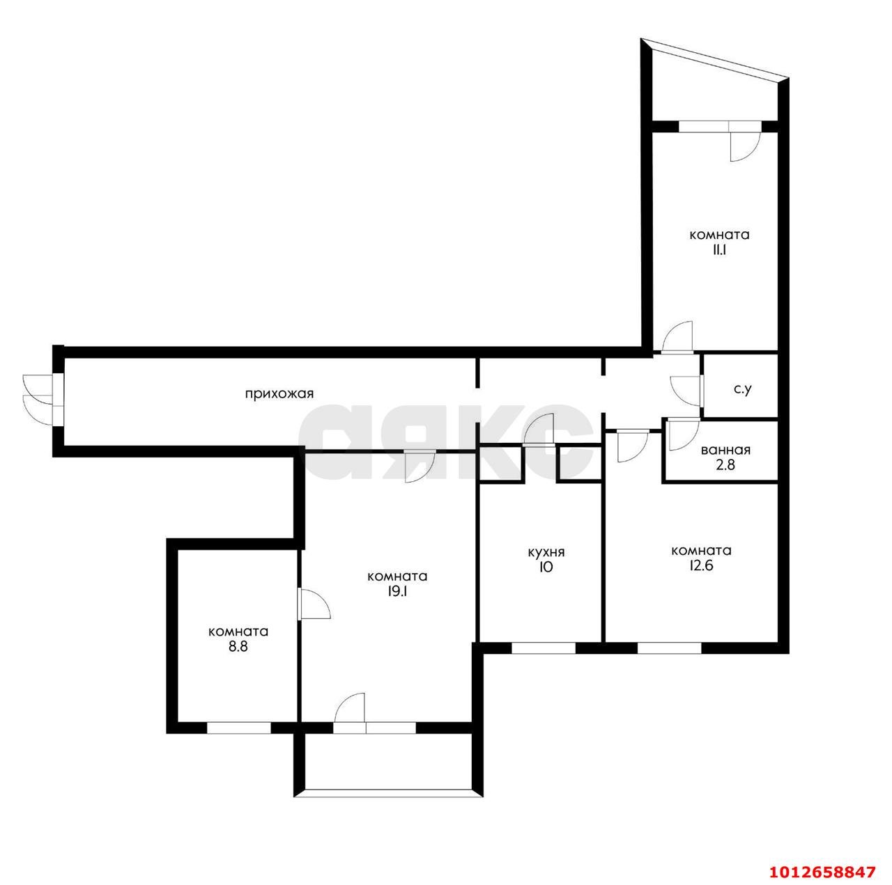 Фото №16: 4-комнатная квартира 80 м² - Краснодар, Юбилейный, ул. Рождественская набережная, 21