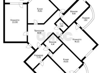 Фото №1: 3-комнатная квартира 98 м², 6/23 эт. - Краснодар, мкр. Западный внутригородской округ, ул. Шоссе Нефтяников, 18
