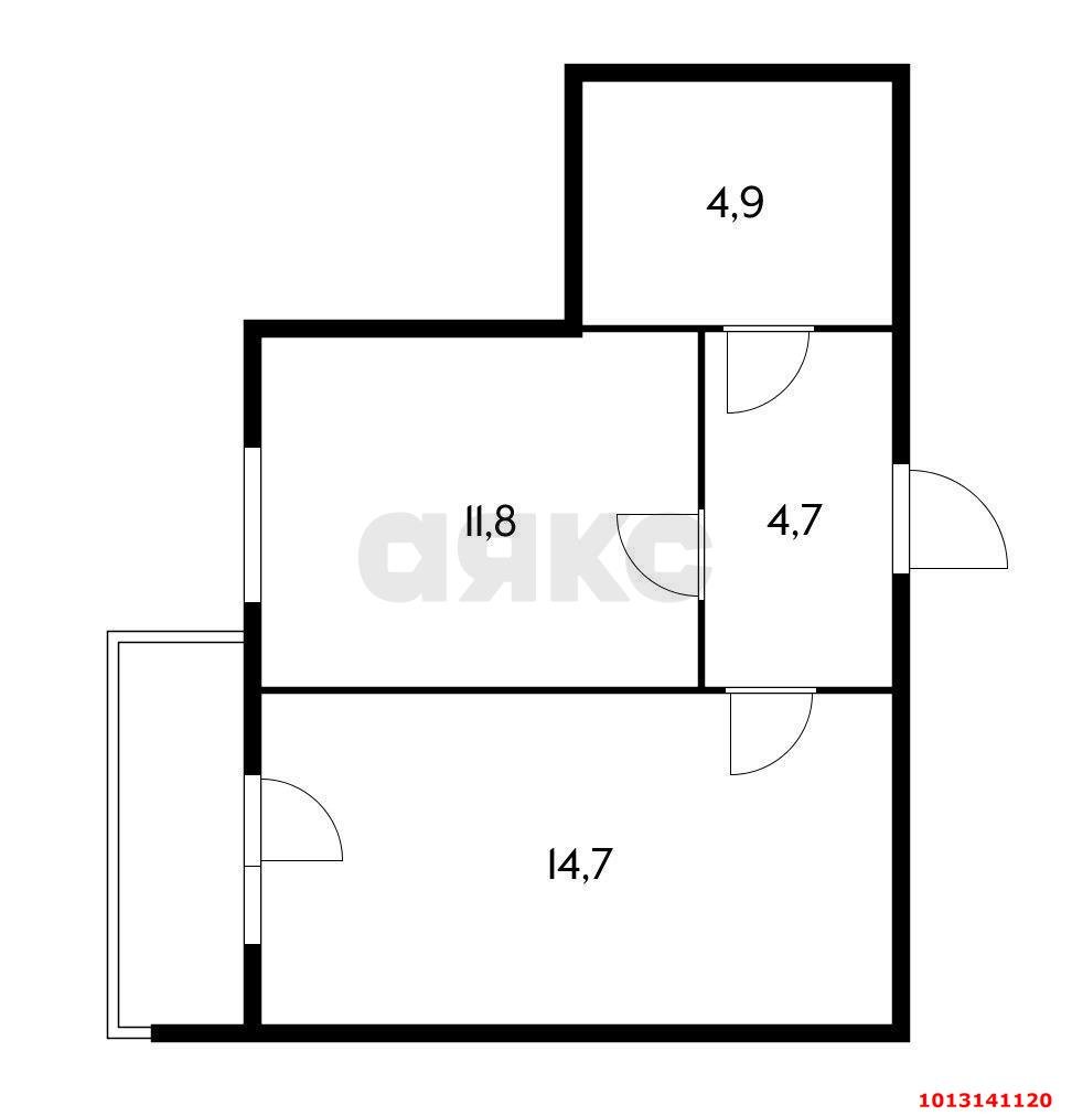 Фото №10: 1-комнатная квартира 37 м² - Новая Адыгея, жилой комплекс Мята, ул. Бжегокайская, 23/1Ак3