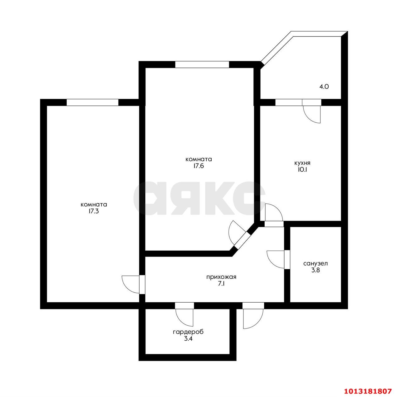 Фото №1: 2-комнатная квартира 59 м² - Знаменский, жилой комплекс Первомайский, ул. Заповедная, 40