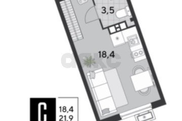 Фото №1: Студия 21 м² - Краснодар, мкр. Парк Победы, 