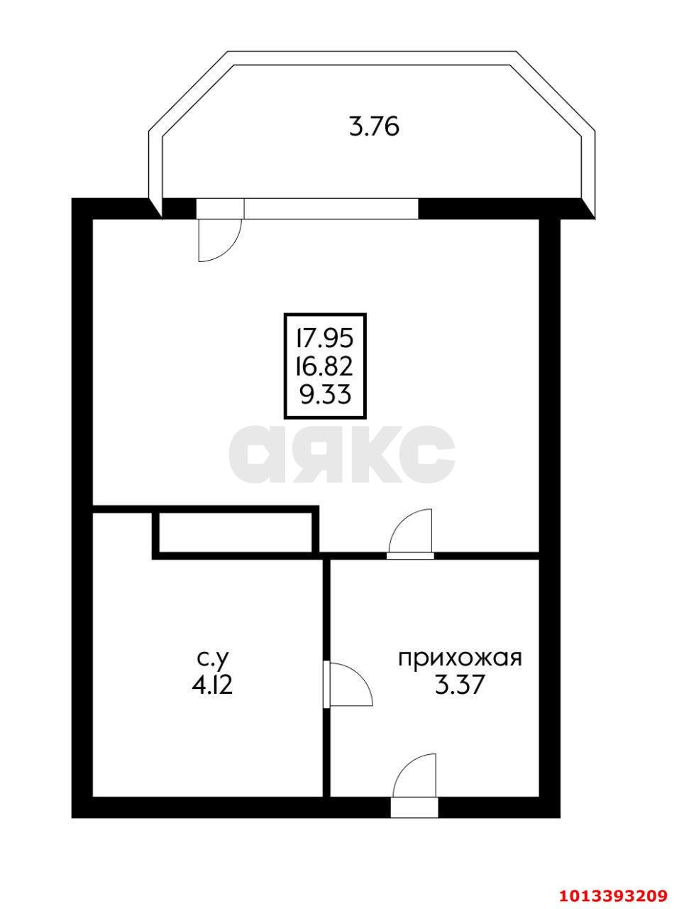 Фото №3: Студия 17 м² - Краснодар, Светлоград, ул. Красных Партизан, 1/4к3