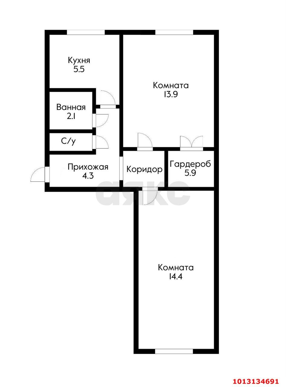 Фото №20: 2-комнатная квартира 43 м² - Лорис, Карасунский внутригородской округ, 49