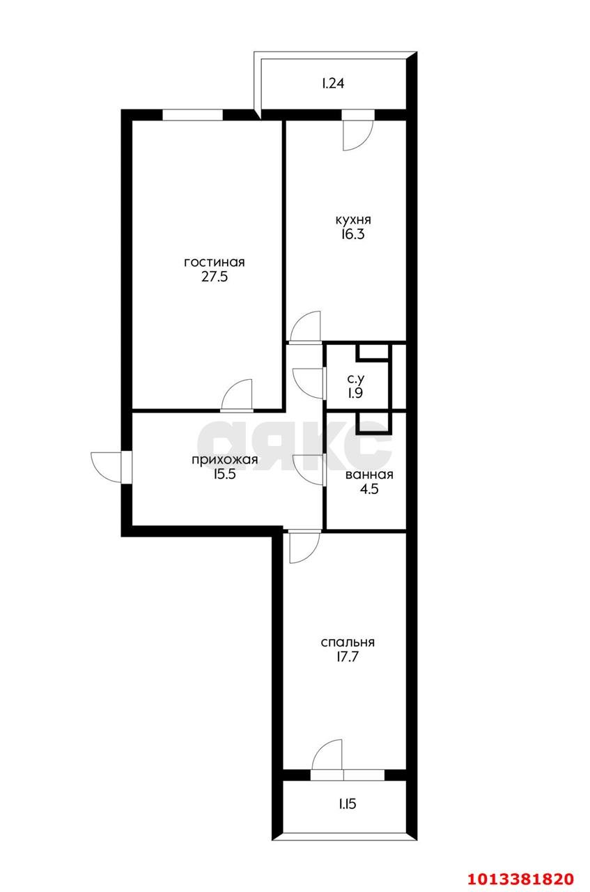 Фото №20: 2-комнатная квартира 84 м² - Краснодар, Черёмушки, ул. Селезнёва, 80/1