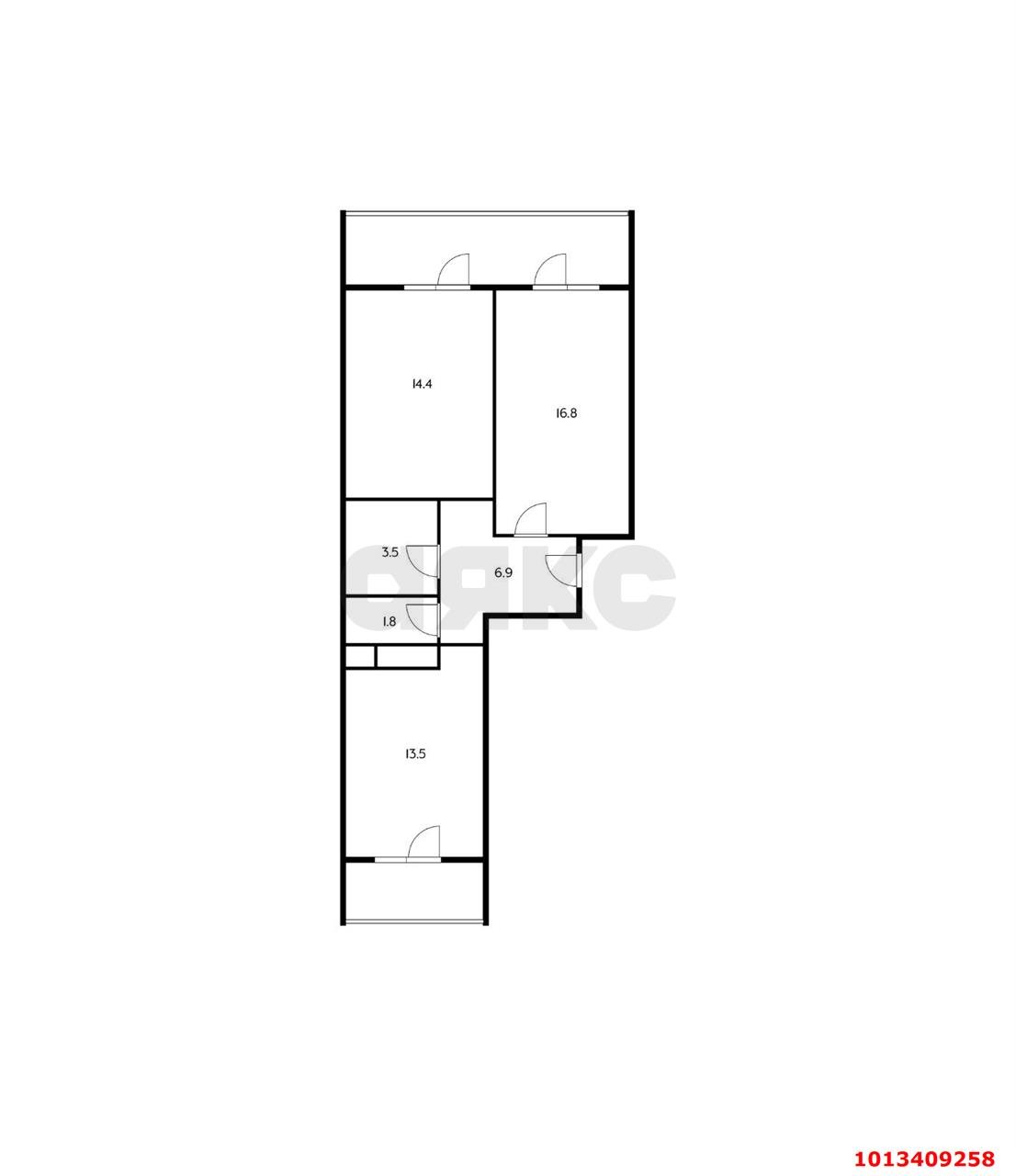 Фото №13: 2-комнатная квартира 70&nbsp;м², 4/18&nbsp;эт. - Знаменский, Карасунский внутригородской округ, мкр. Родные Просторы, ул. Природная, 10Бк2