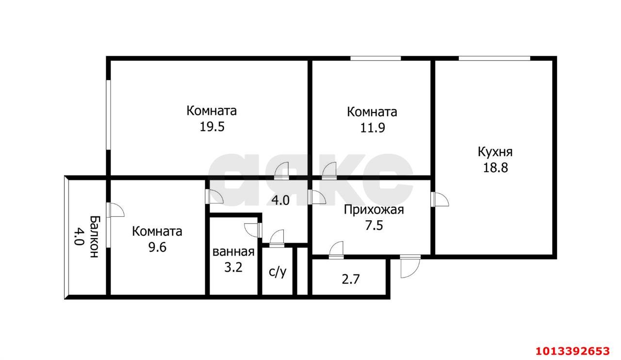 Фото №8: 3-комнатная квартира 78 м² - Краснодар, Восточно-Кругликовский, ул. Героев-Разведчиков, 42