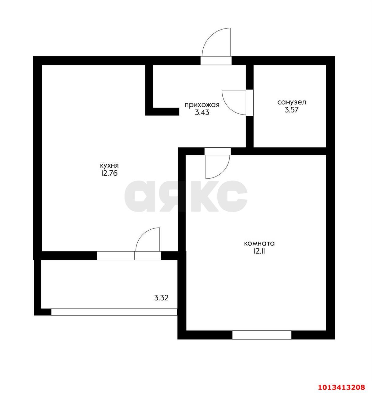 Фото №2: 1-комнатная квартира 36 м² - Краснодар, жилой комплекс Облака, ул. имени Генерала Корнилова, 10