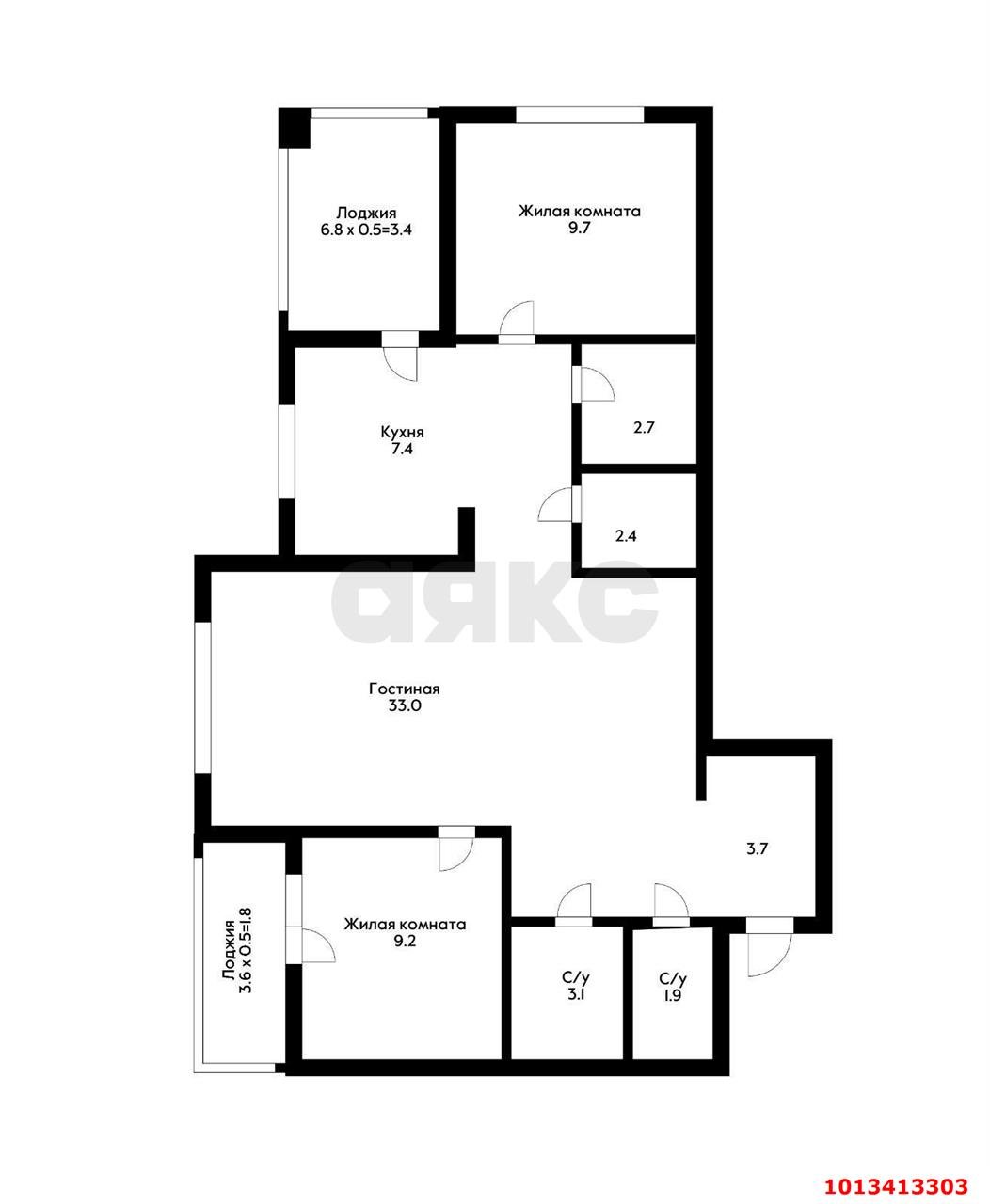 Фото №3: 3-комнатная квартира 82 м² - Краснодар, жилой комплекс Титаны, б-р Адмирала Пустошкина, 11/2