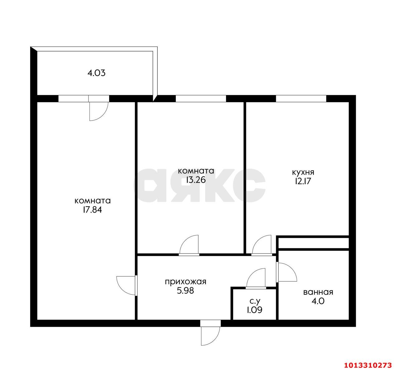 Фото №13: 2-комнатная квартира 58 м² - Краснодар, Камвольно-суконный Комбинат, ул. Магистральная, 11