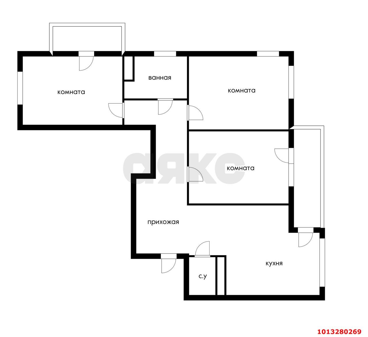 Фото №10: 3-комнатная квартира 82 м² - Краснодар, жилой комплекс Европа-Сити, ул. Византийская, 4