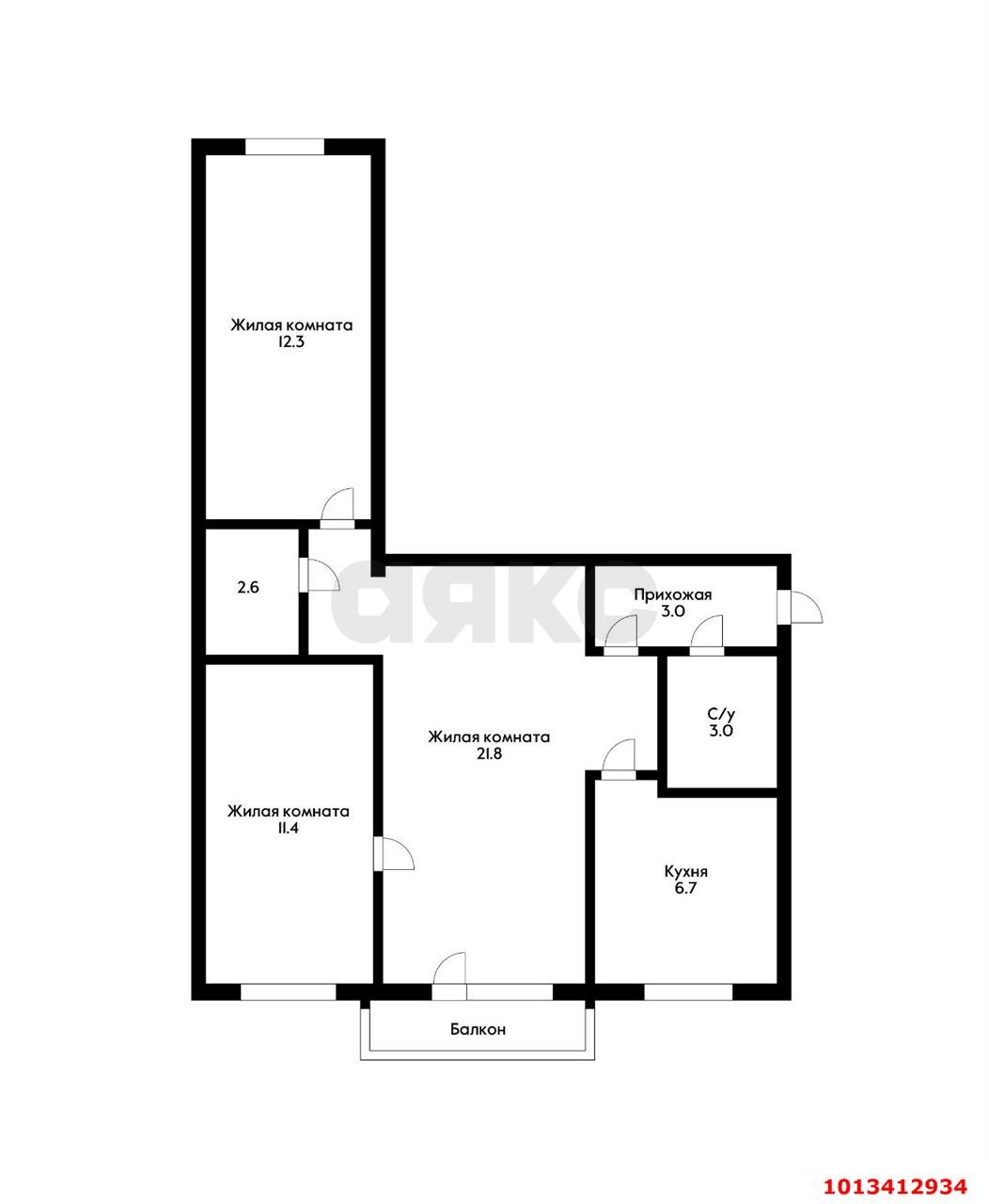 Фото №16: 3-комнатная квартира 63 м² - Краснодар, Черёмушки, ул. Ставропольская, 266