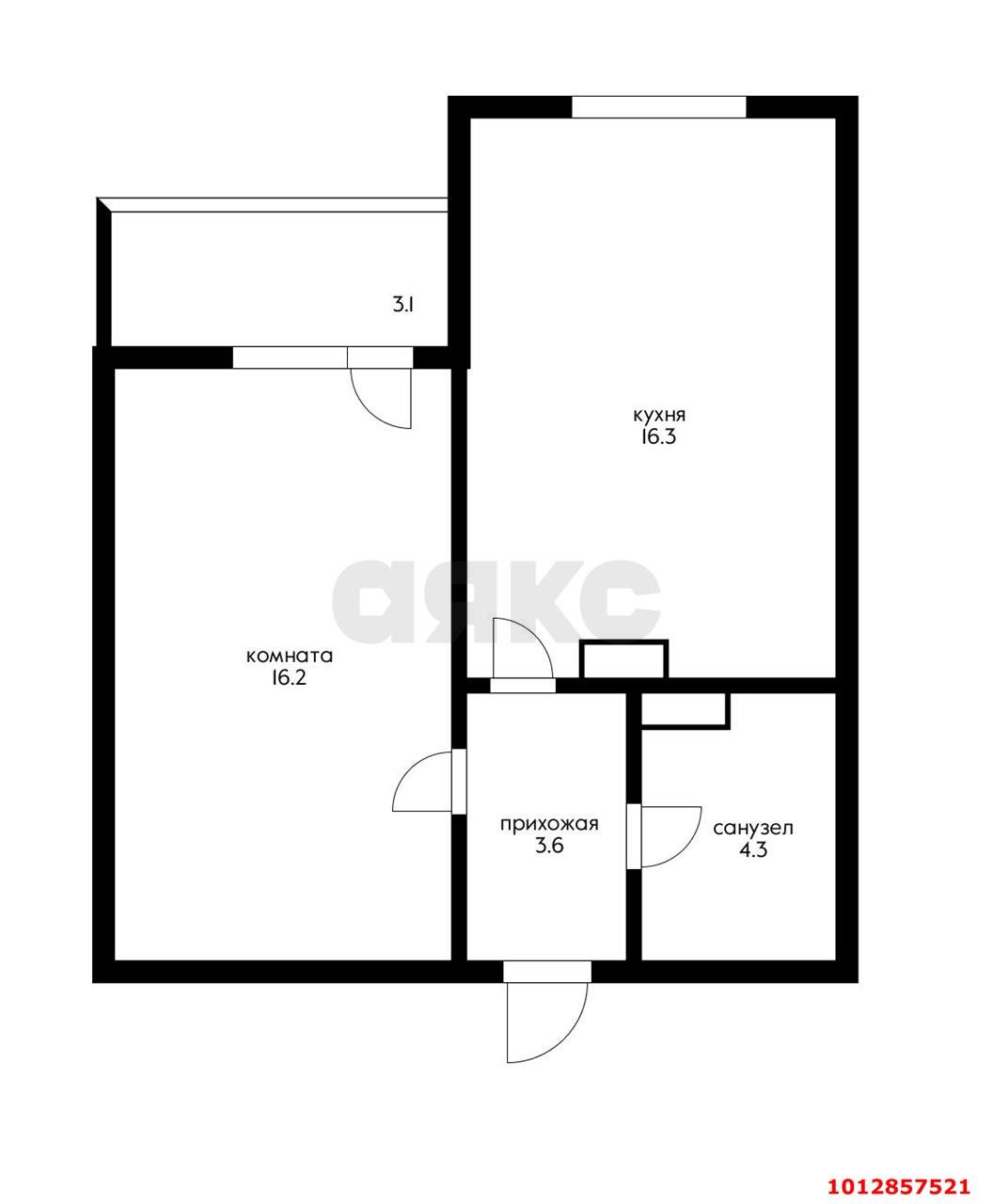 Фото №10: 1-комнатная квартира 43 м² - Краснодар, жилой комплекс Сормовский, ул. Сормовская, 202/1