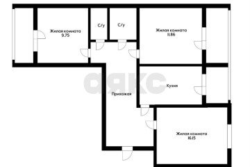 Фото №2: 3-комнатная квартира 81 м² - Краснодар, мкр. Завод Измерительных Приборов, ул. Зиповская, 68