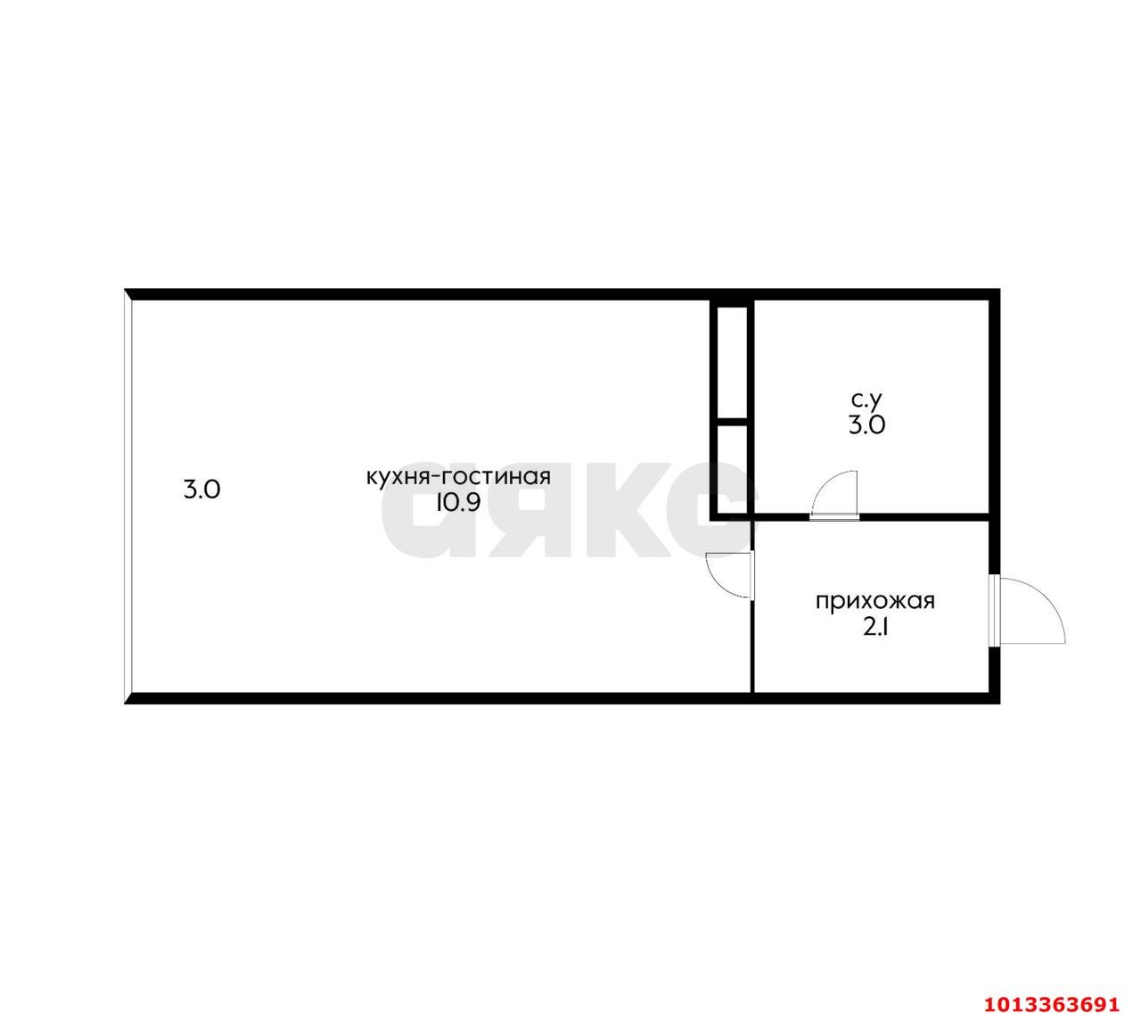 Фото №15: Студия 20 м² - Краснодар, Светлоград, ул. Красных Партизан, 1/3к3