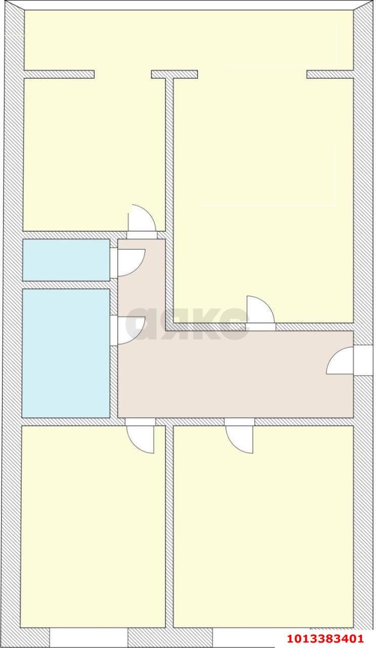 Фото №3: 3-комнатная квартира 65 м² - Яблоновский, ул. Чапаева, 12