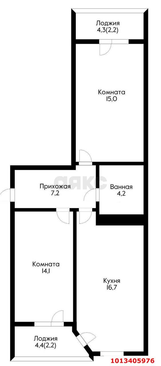 Фото №13: 2-комнатная квартира 65 м² - Краснодар, жилой комплекс Южане, ул. Даниила Смоляна, 65к2