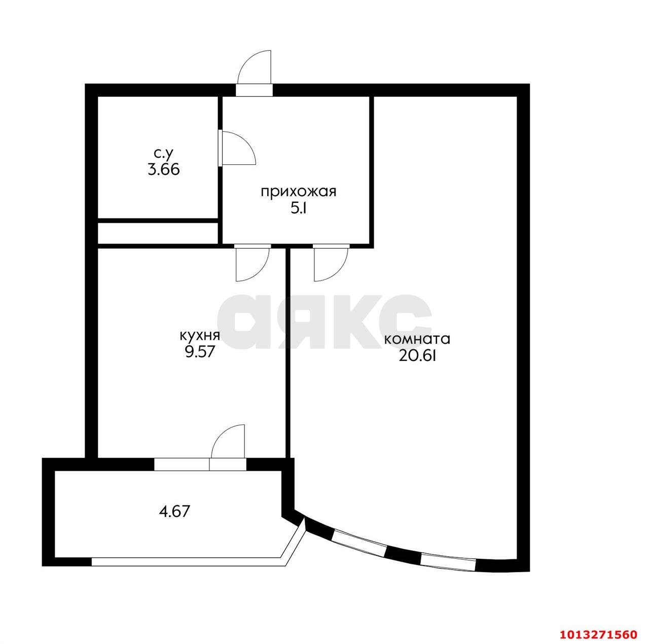 Фото №6: 1-комнатная квартира 42 м² - Краснодар, жилой комплекс Режиссёр, ул. Уральская, 100/8