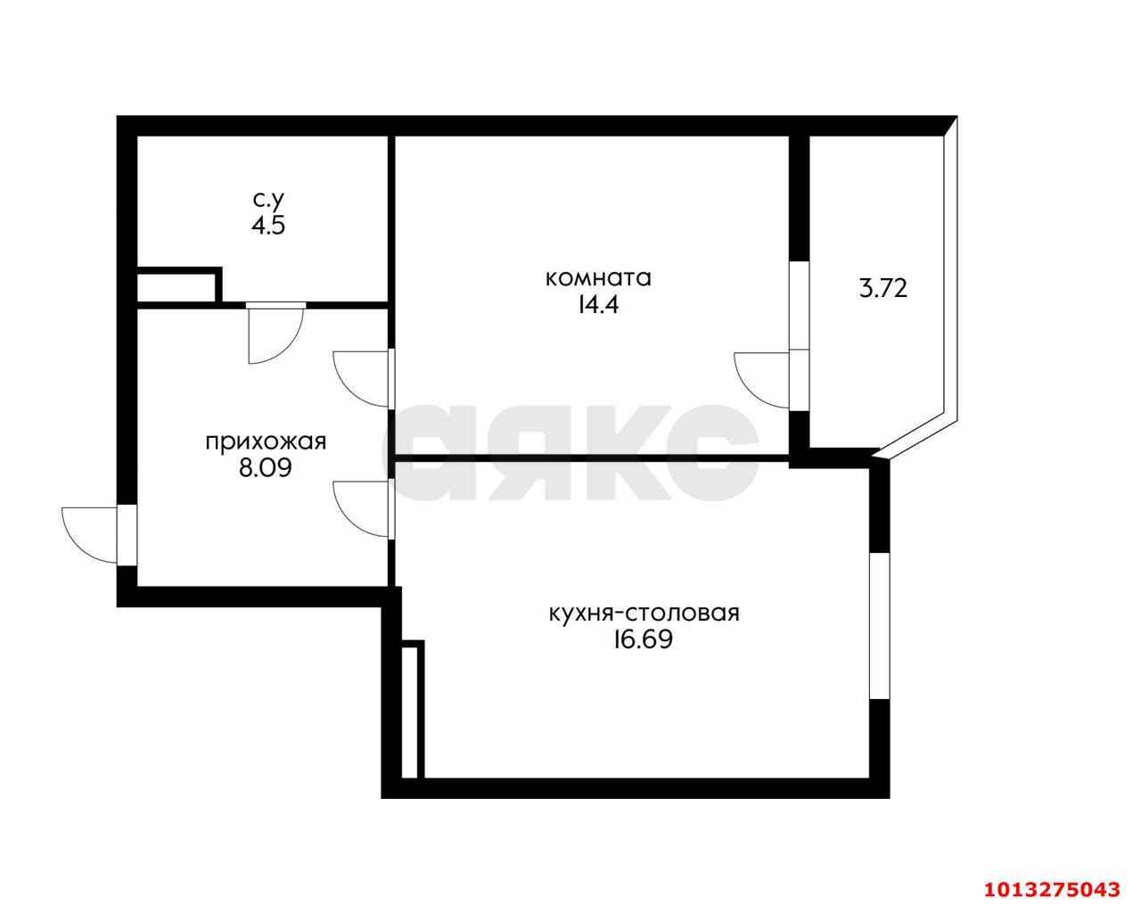 Фото №5: 1-комнатная квартира 47 м² - Краснодар, жилой комплекс Ural, ул. Уральская, 87/7