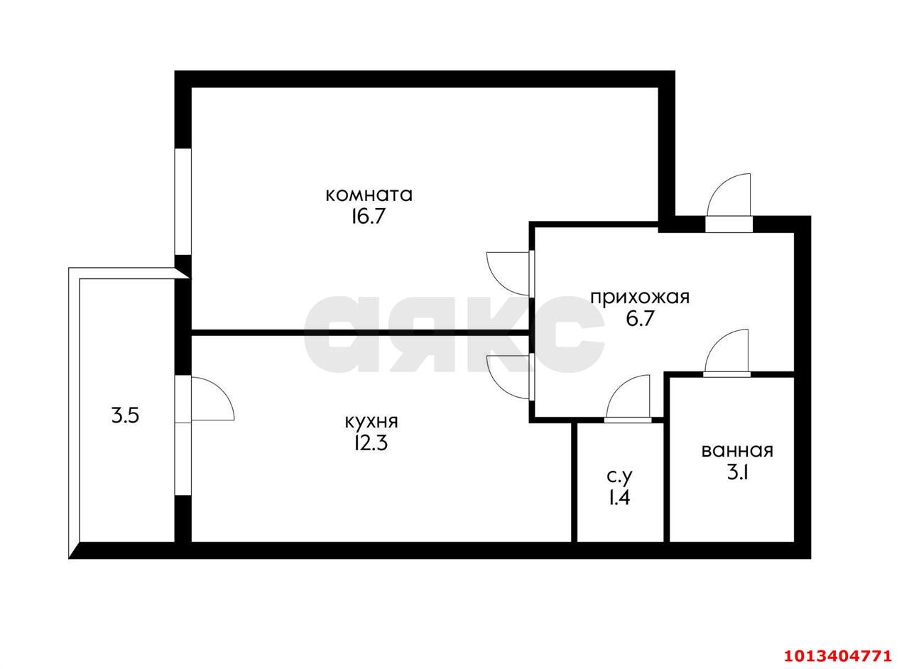 Фото №9: 1-комнатная квартира 40 м² - Краснодар, Музыкальный, ул. имени С.С. Прокофьева, 3А