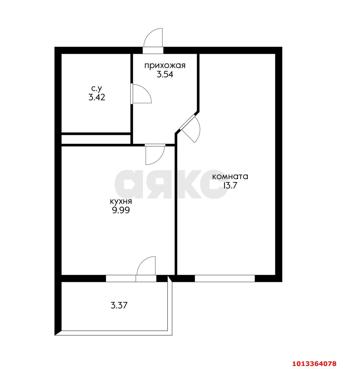 Фото №6: 1-комнатная квартира 38 м² - Краснодар, Камвольно-суконный Комбинат, ул. Магистральная, 11