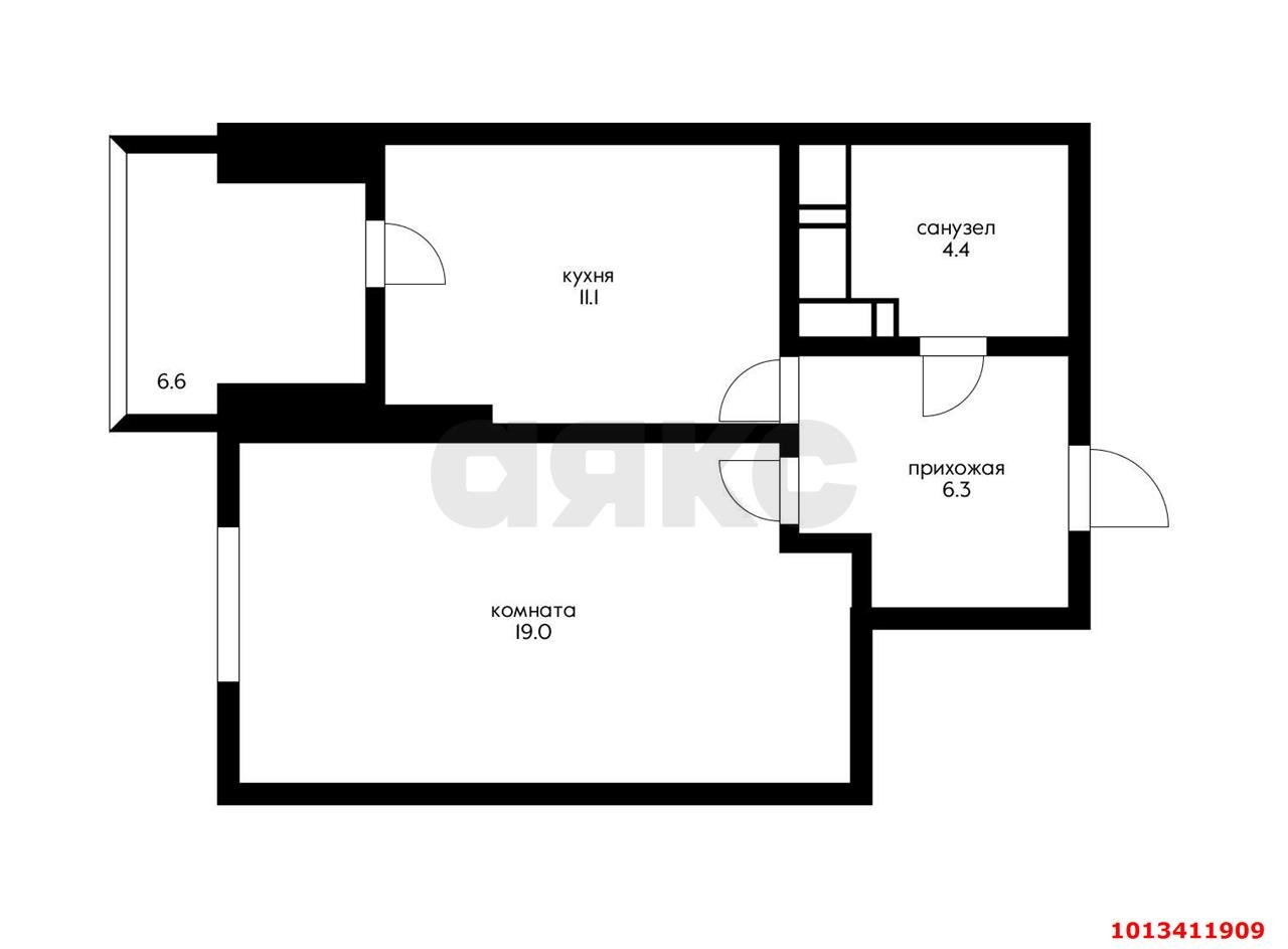 Фото №10: 1-комнатная квартира 48 м² - Краснодар, Гидростроителей, ул. Снесарева, 10к3