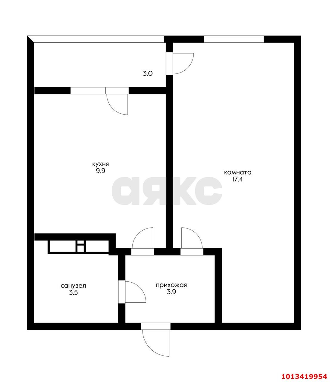 Фото №8: 1-комнатная квартира 37 м² - Краснодар, Парк Победы, ул. Героя Пешкова, 14к3