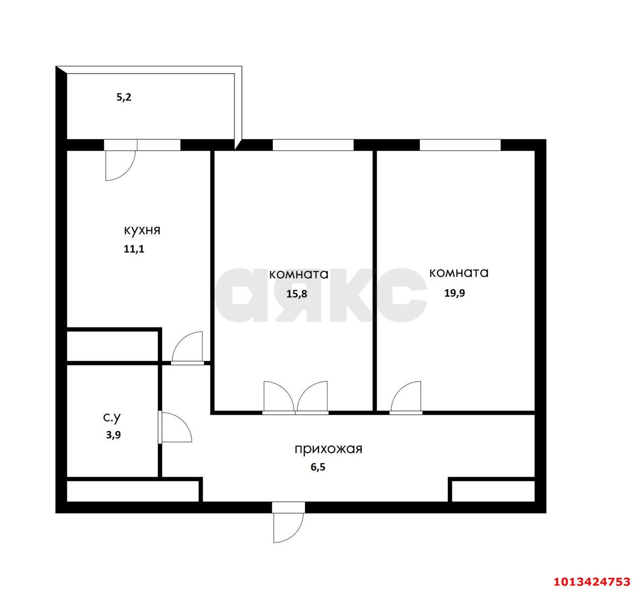 Фото №3: 2-комнатная квартира 62 м² - Краснодар, жилой комплекс Галактика, ул. Уральская, 71к3