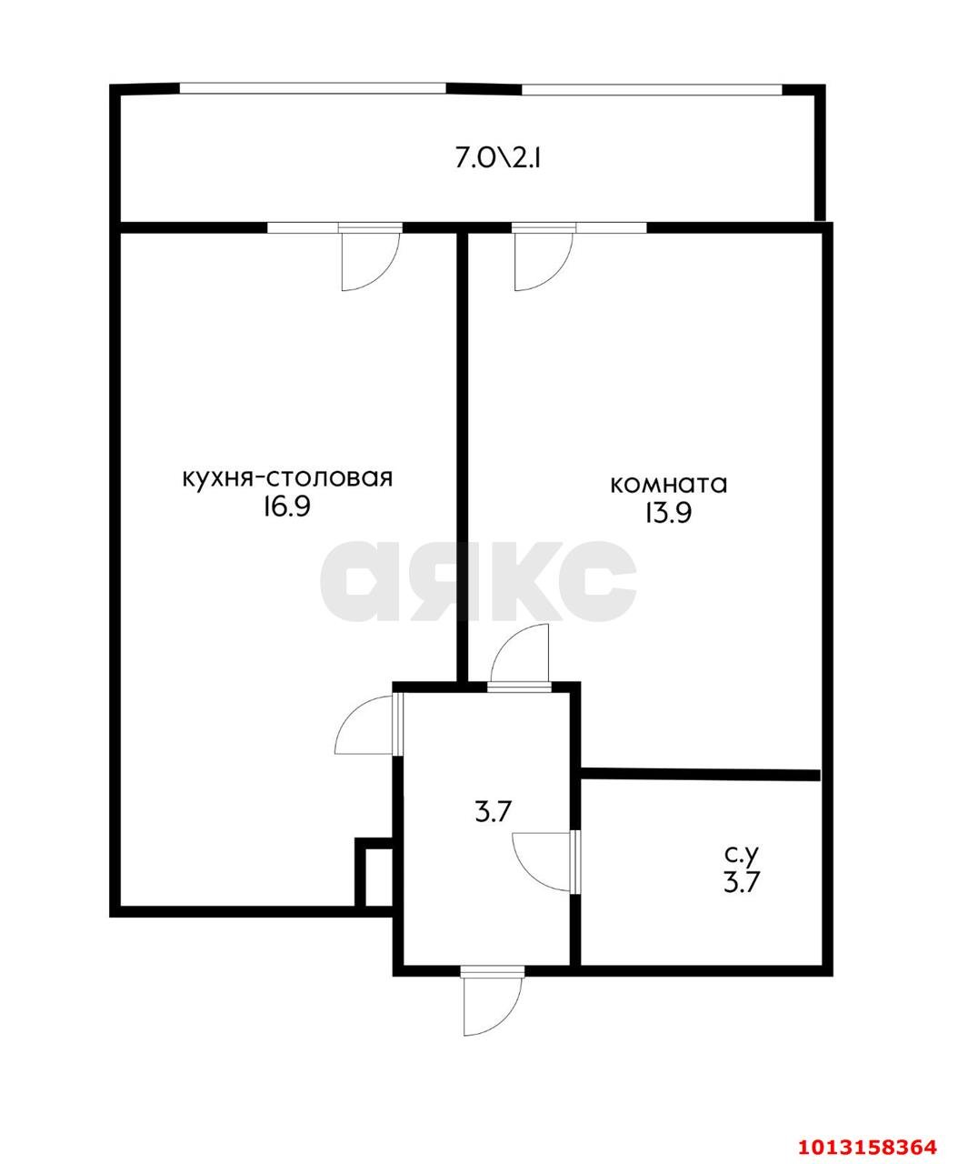 Фото №7: 1-комнатная квартира 40 м² - Краснодар, 9-й километр, ул. Ярославская, 115