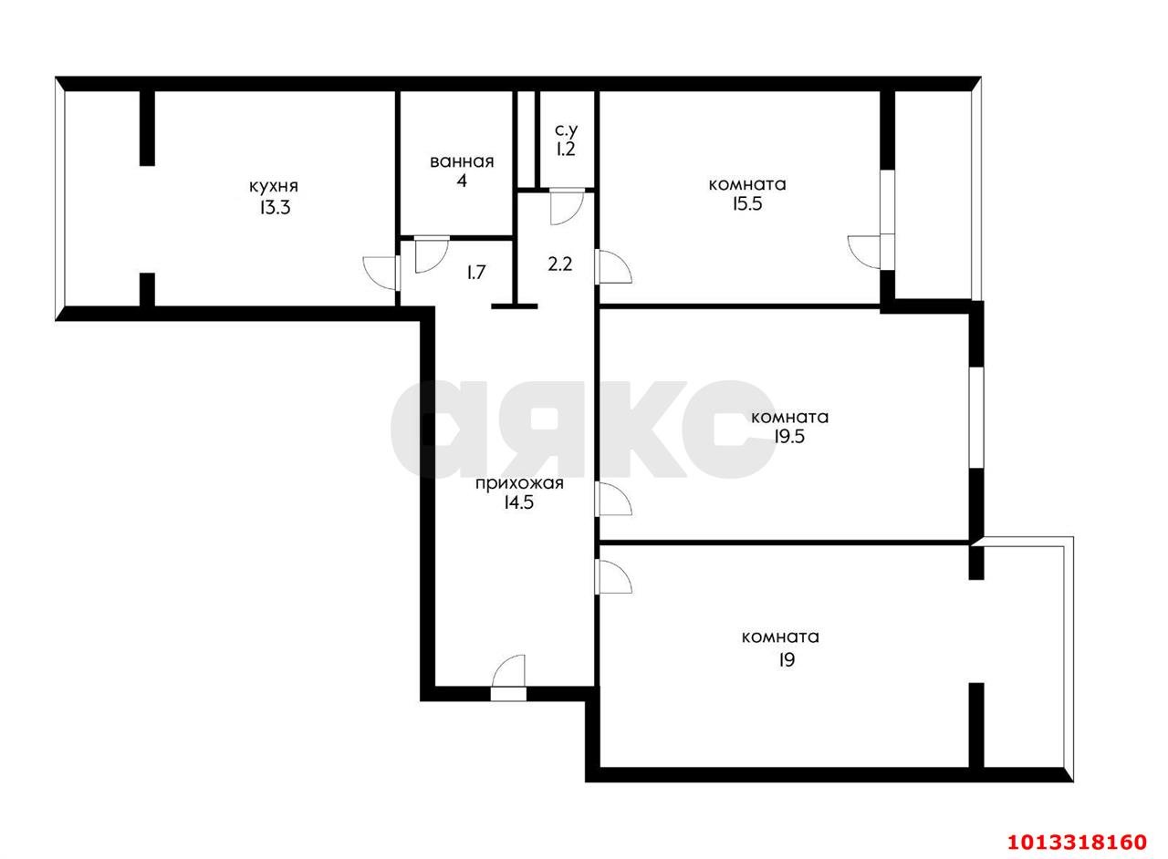 Фото №20: 3-комнатная квартира 100 м² - Краснодар, жилой комплекс Димитрова, ул. Димитрова, 3/2