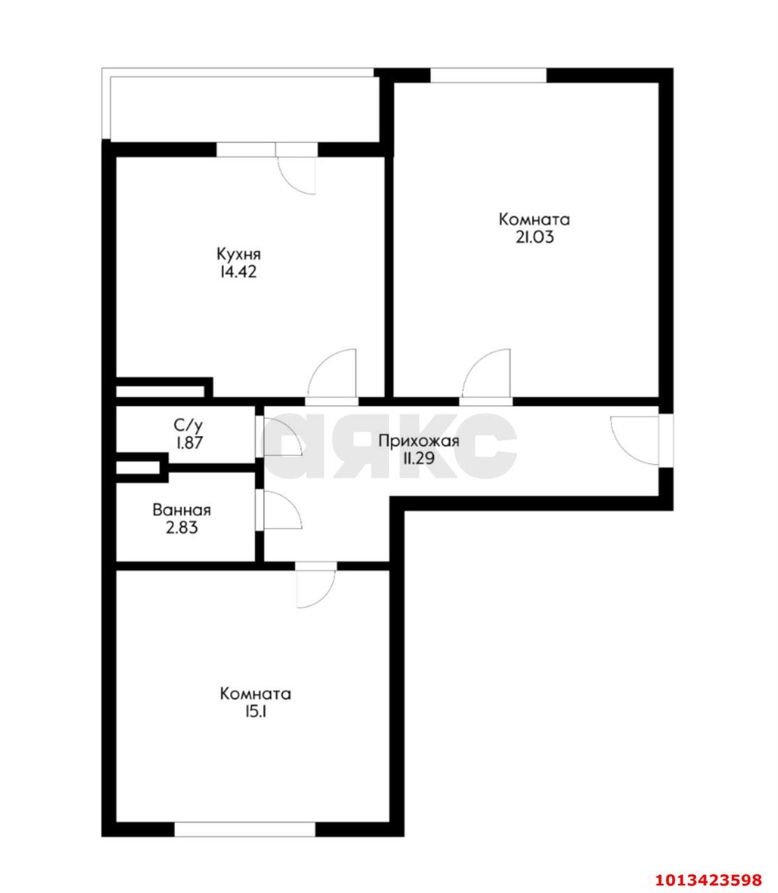 Фото №11: 2-комнатная квартира 70 м² - Краснодар, Пашковский, ул. Лавочкина, 29