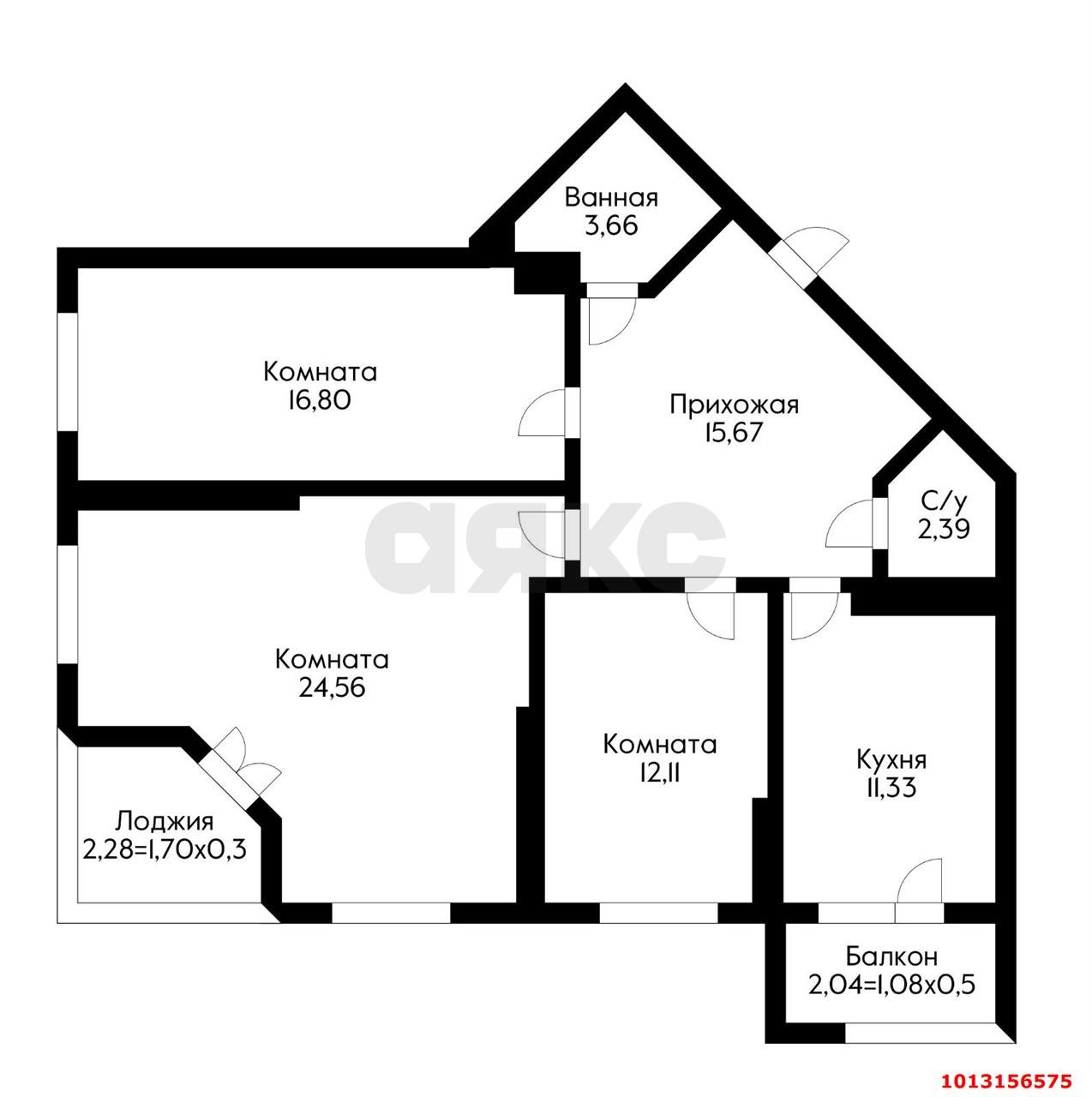 Фото №5: 3-комнатная квартира 88 м² - Краснодар, жилой комплекс Сограт, ул. Красных Партизан, 4/15