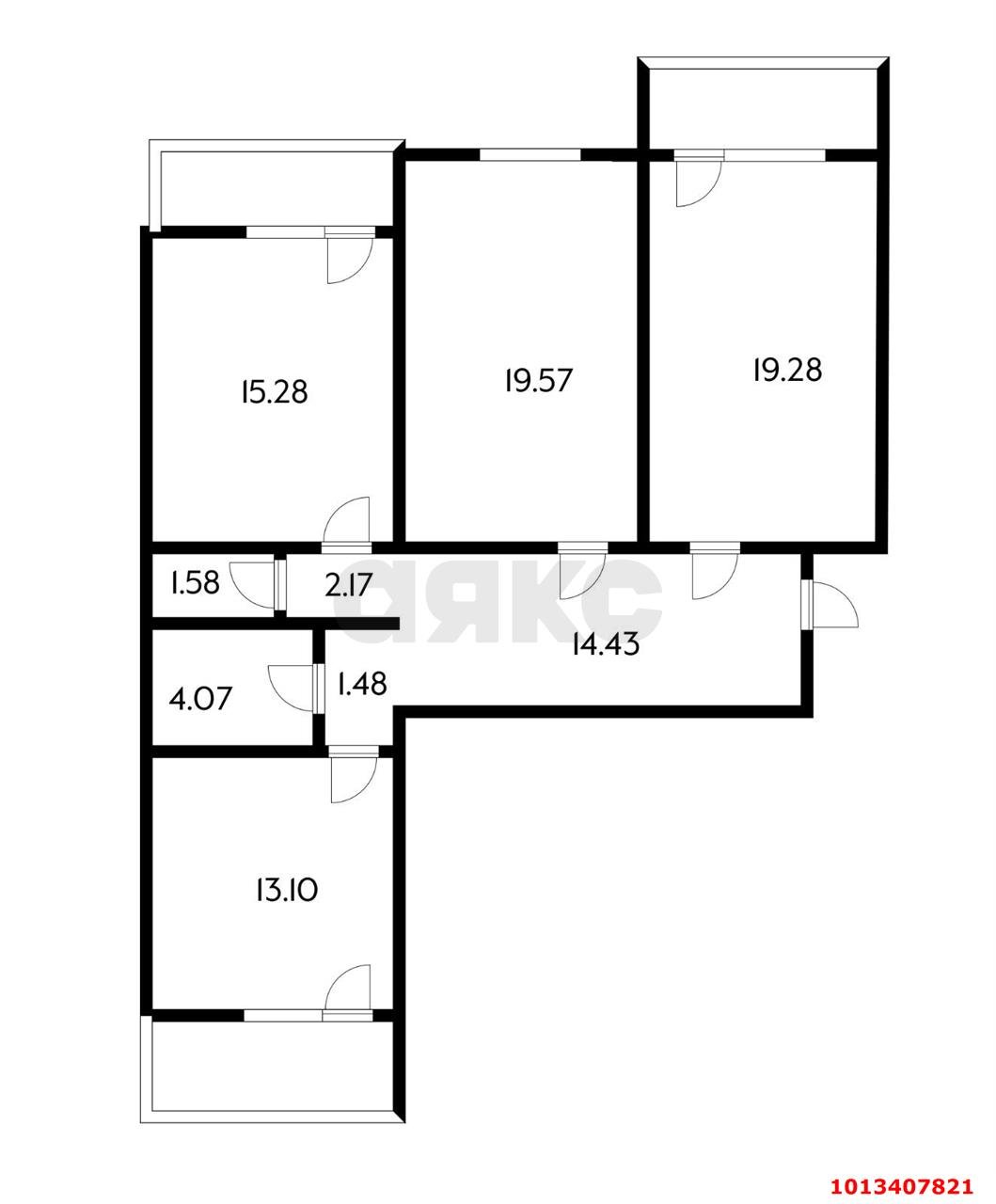 Фото №20: 3-комнатная квартира 91 м² - Краснодар, Юбилейный, ул. Рождественская набережная, 51