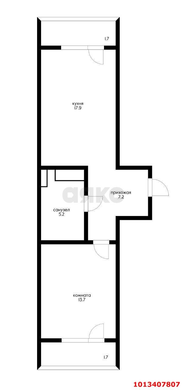 Фото №3: 1-комнатная квартира 52 м² - Краснодар, жилой комплекс Сказка Град, ул. имени В.Н. Мачуги, 166/2